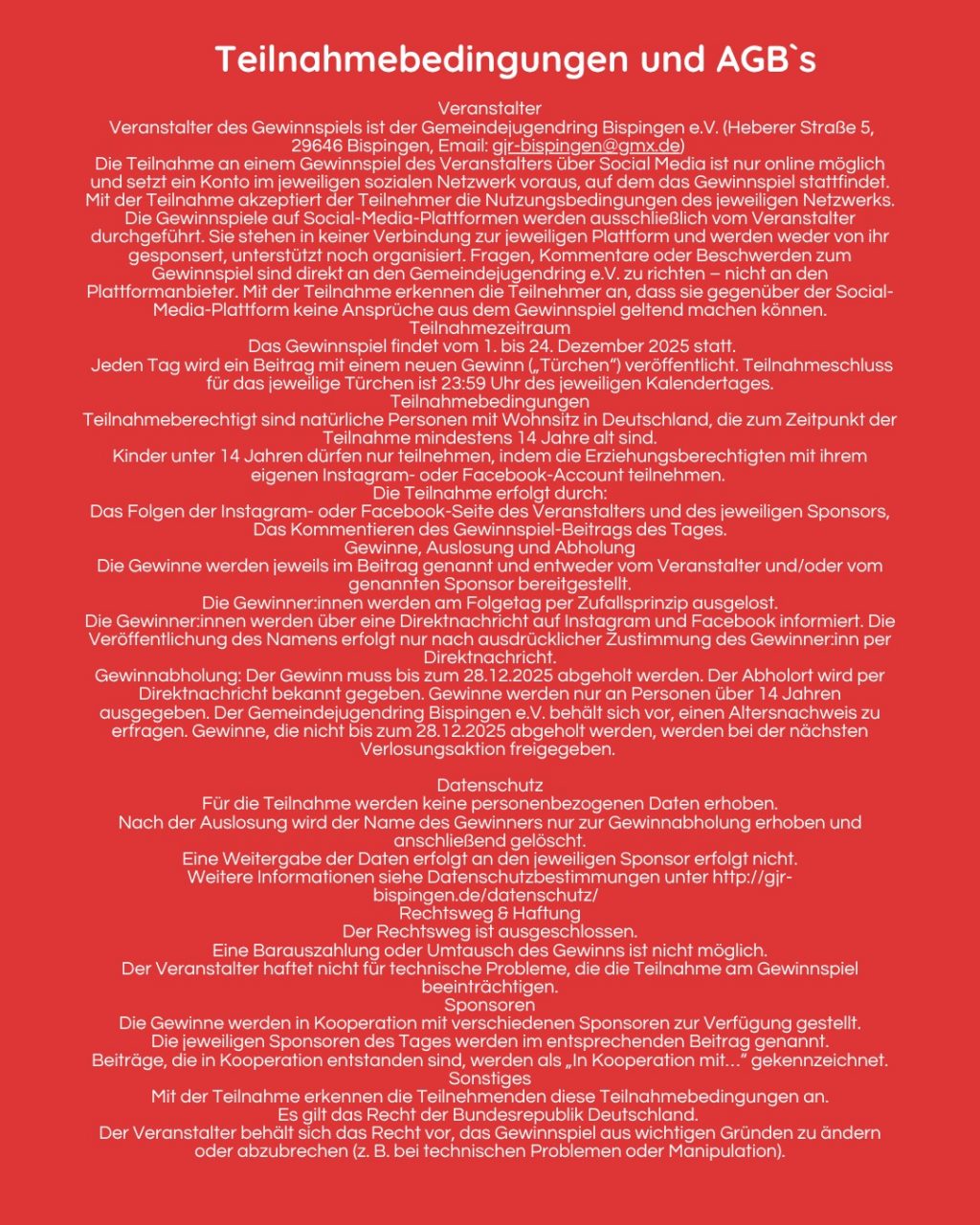 Instagram post from gemeindejugendring.bispingen. This post is in position 1.